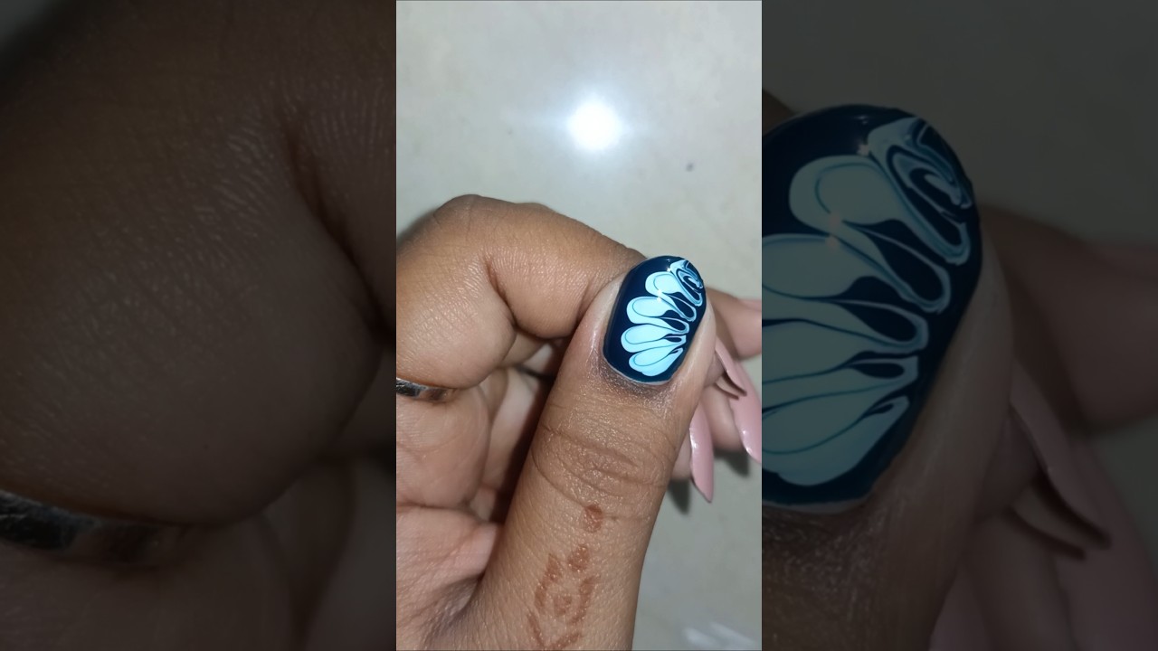 Easy nail art designs at home simple 💅🩵