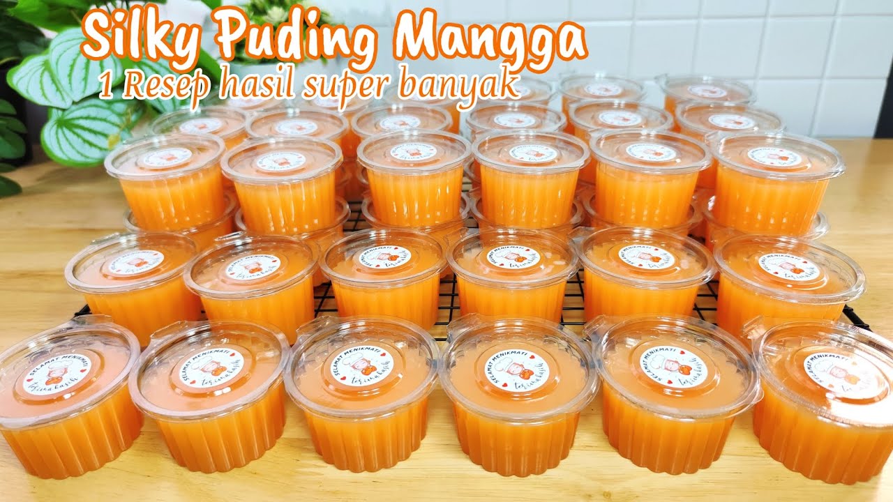 SILKY PUDING MANGGA 1 RESEP HASIL SUPER BANYAK‼️RASANYA ENAK SUPER LEMBUT NYESSS DITENGGOROKAN