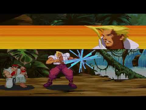 X-Men vs. Street Fighter - Cyclops, Charlie vs. Ryu, Gambit