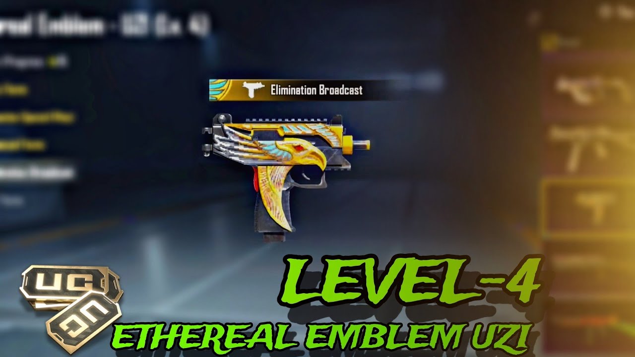 ETHEREAL EMBLEM UZI UPGRADE LEVEL-4 | PUBG MOBILE