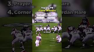 Top 4 CFB Game Winners #nfl #football #patrickmahomes #tombrady #joshallen #chiefs #patriots #bills