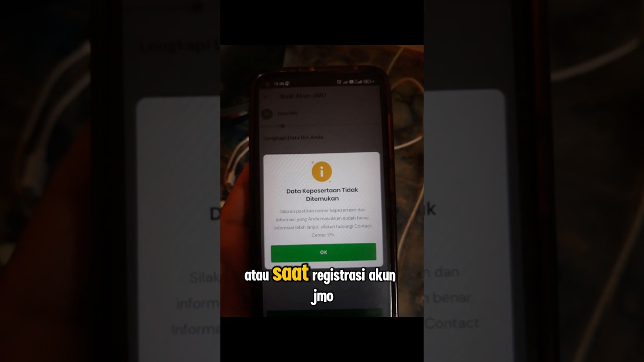 DATA KEPESERTAAN TIDAK DITEMUKAN SAAT DAFTAR AKUN JMO 