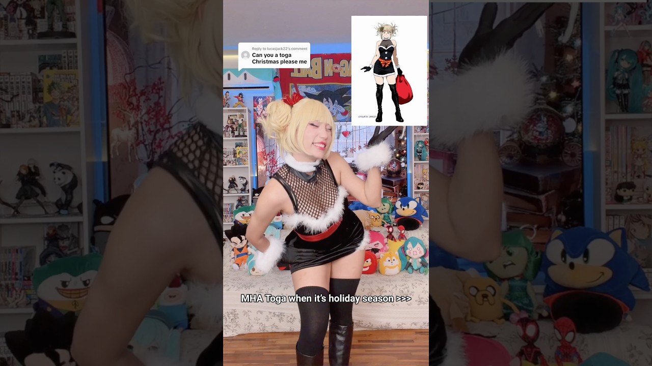 Toga Christmas fit loading… 😳 #anime #cosplay
