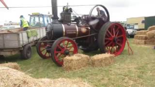 Steam driven Threshing machine and baler , Great Dorset Steam Fair , Dorset England 2016