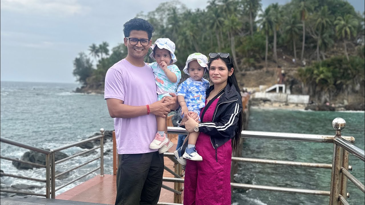 Twins ke saath pehla island adventure 💙 Ross Island & Wandoor Beach – memories for life.