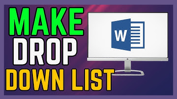 How To Make A Drop Down List In Word - (Full Guide!)