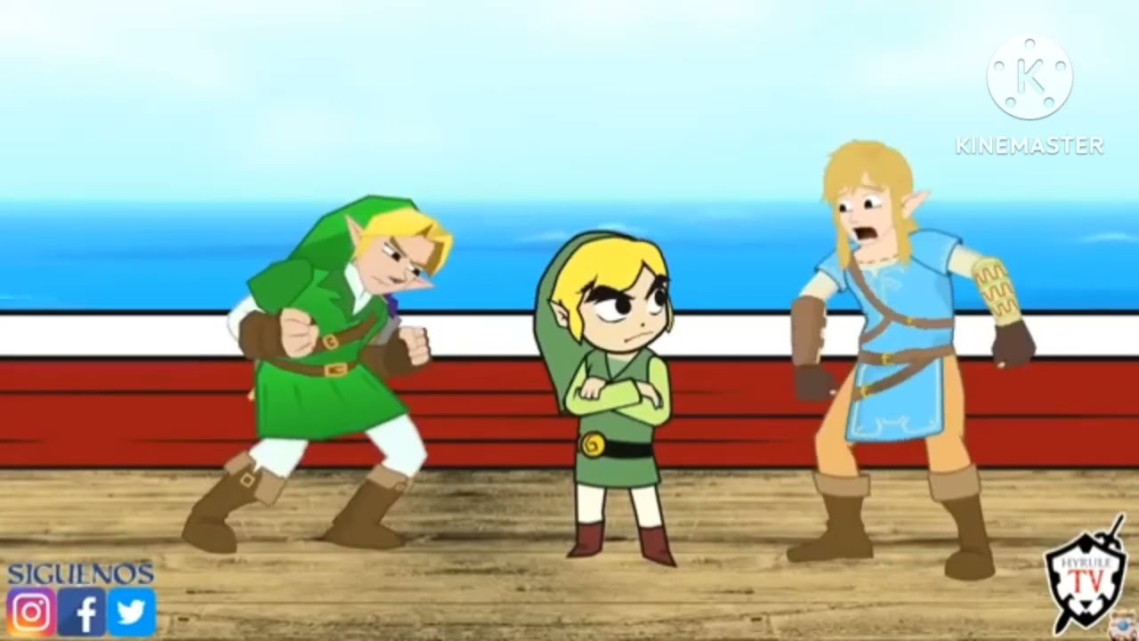 Los campeones de zelda bredof the wilie viendo universos especial viendo a todos los links 