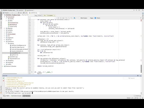 CS50AI Project 6b - 'Questions' Demonstration