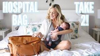 WHAT I ACTUALLY USED IN MY HOSPITAL BAG + WHAT THEY GAVE ME! | LABOR \& DELIVERY