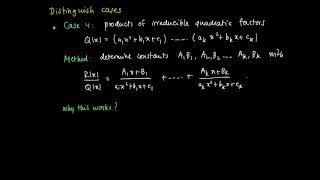 M 20 07: Primitive of rational function - denominator power of quadratic polynomial