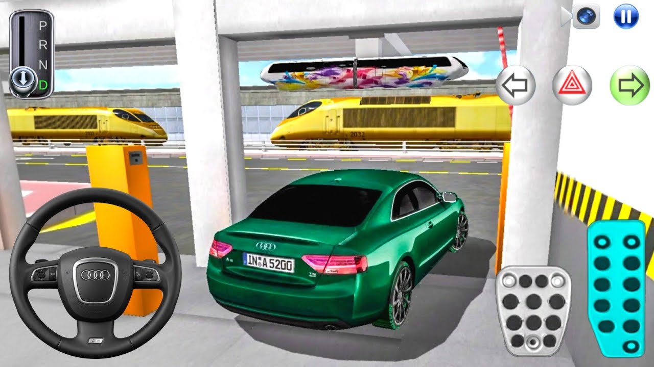New Green Sedan Car Audi A5 in Parking Building - 3D Driving Class 2026 - Best Android iOS Gameplay