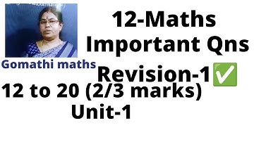 12 Maths Applications of Matrices and Determinants Important questions-12 to 20 PDF @Gomathi Maths