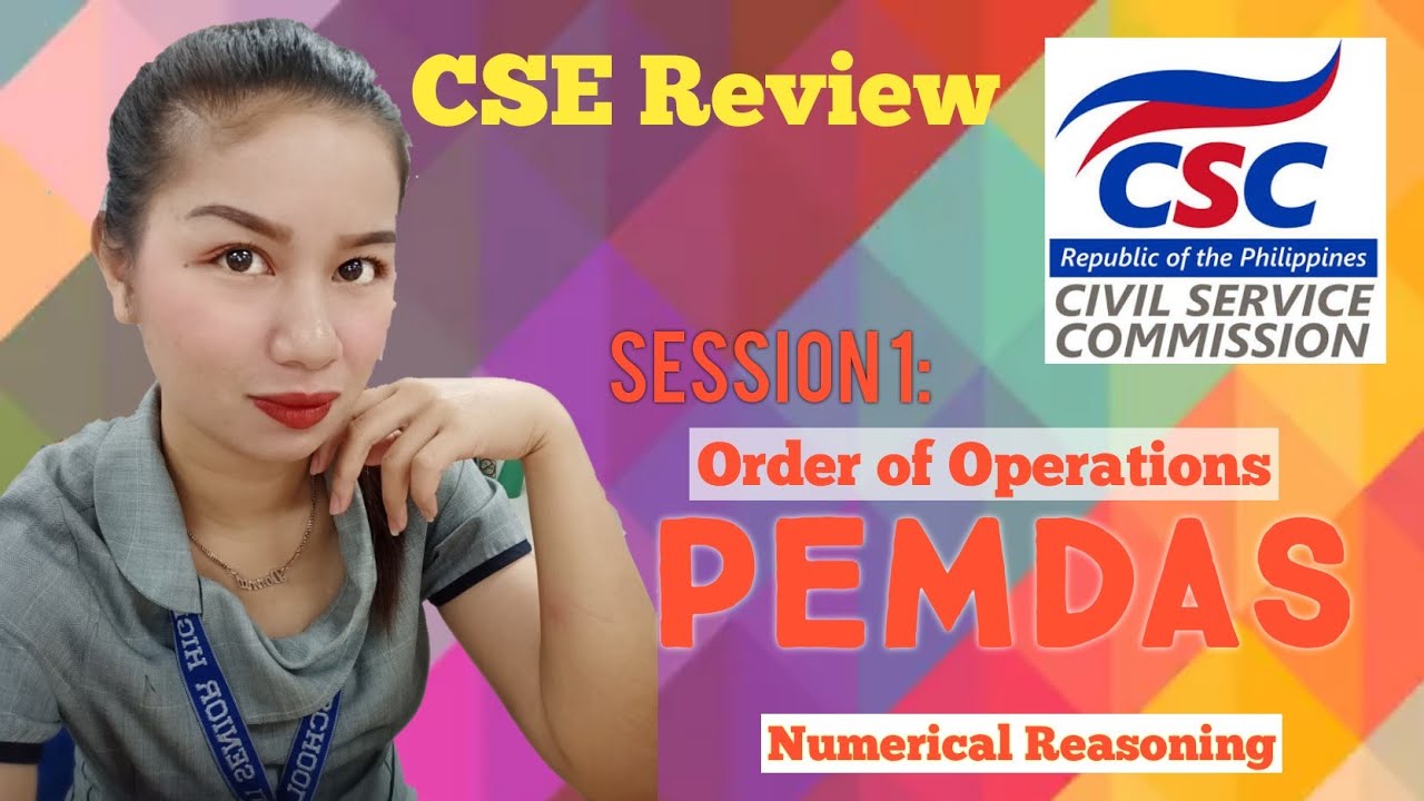 Session 1 PEMDAS Civil Service Exam Review Order Of Operations