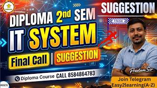 🔥IT System Suggestion For Diploma 2nd Sem | Final Call✅| Free PDF | Preetam Sir⚡Easy2learning App👇 screenshot 5