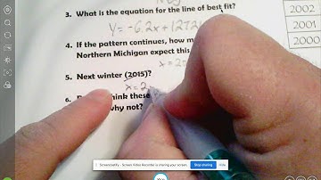 Video Reference - Using Scatter plots to make predictions