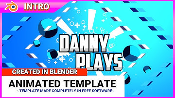 Free Blender 2D Intro Template DannyPlays | 60FPS