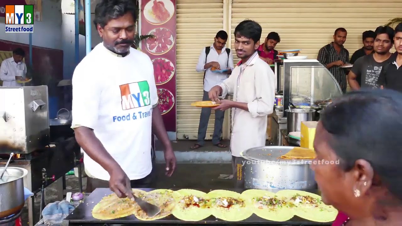 Upma Pesarattu | MLA Pesarattu Recipe | Andhra Street Food | Indian Street Food | STREET FOOD