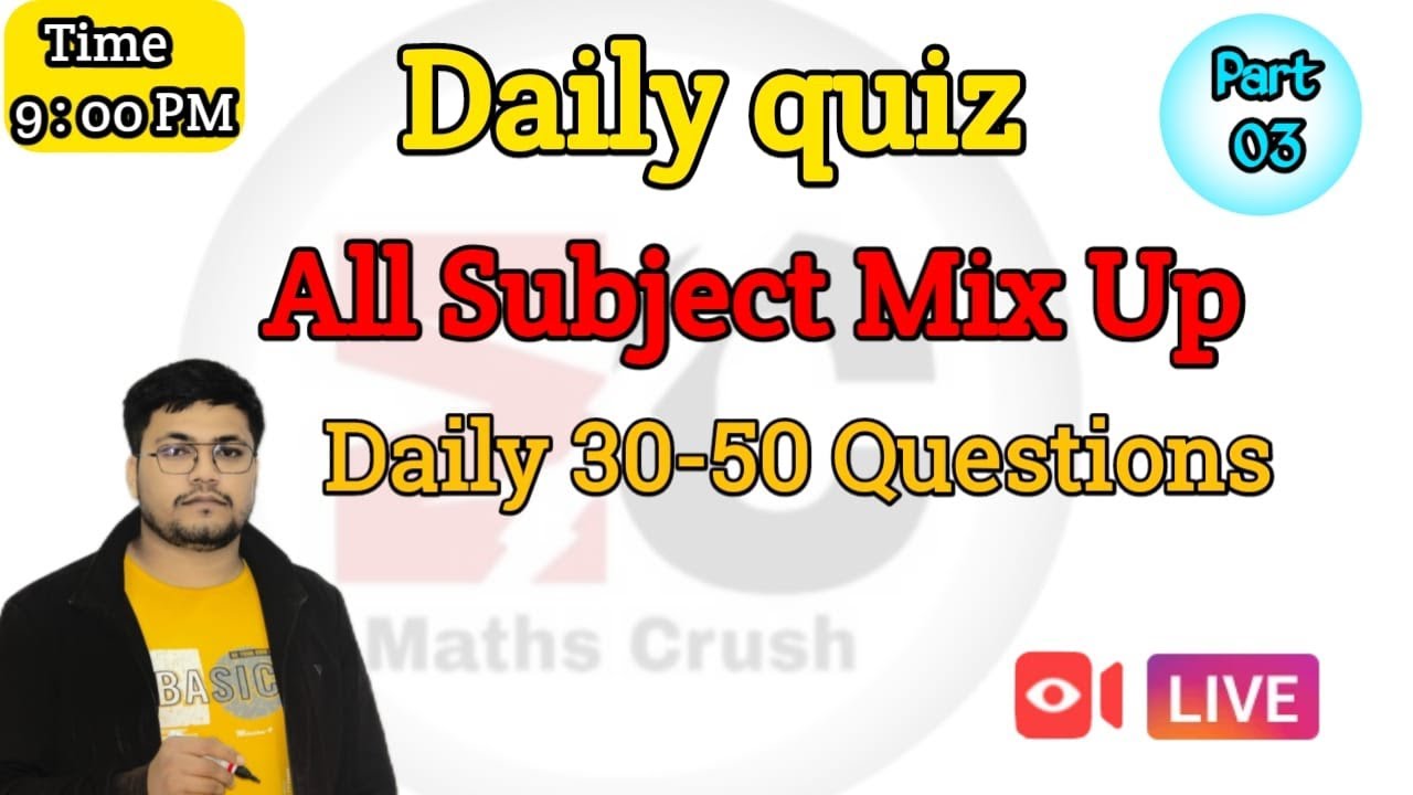 Daily quiz session!!! Maths Crush is going live! 03/07/2023 