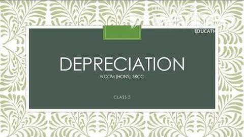 Excel Depreciation Computer Application in Business