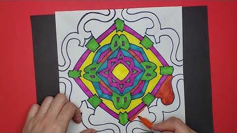 5th and 6th Grade Art: Radial Symmetrical Name Design