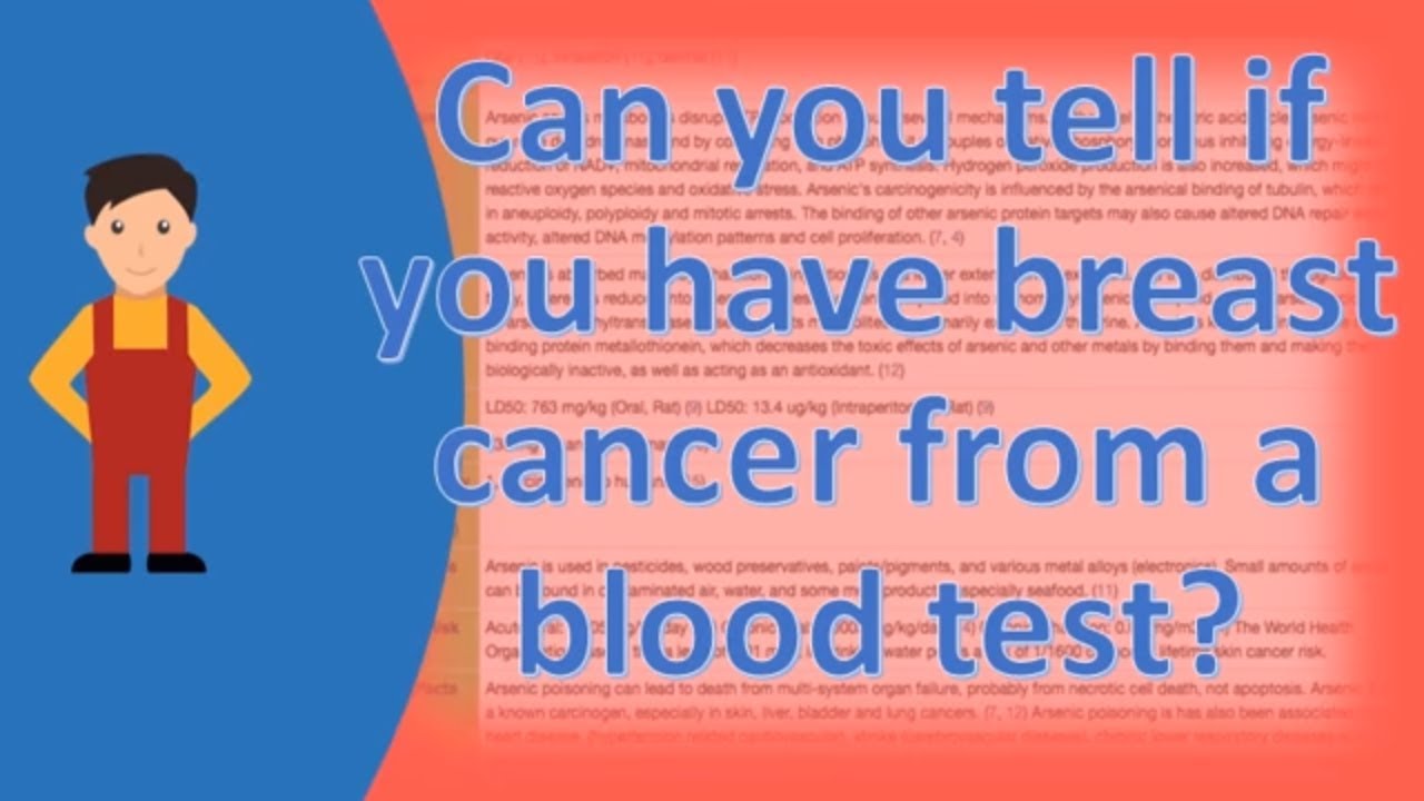 Can you tell if you have breast cancer from a blood test