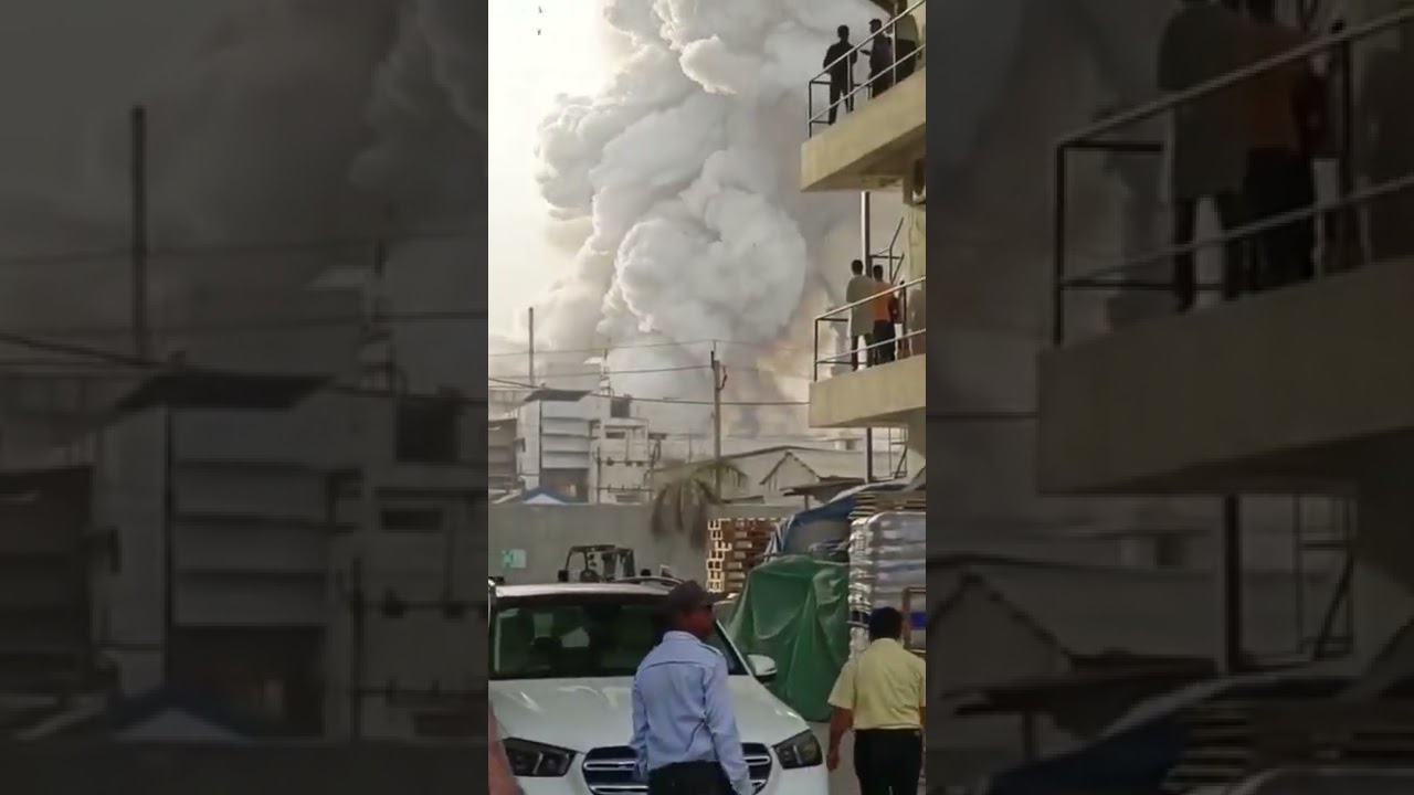 Deepak nitrite blast in Vadodara nandesari | Deepak nitrite blast video
