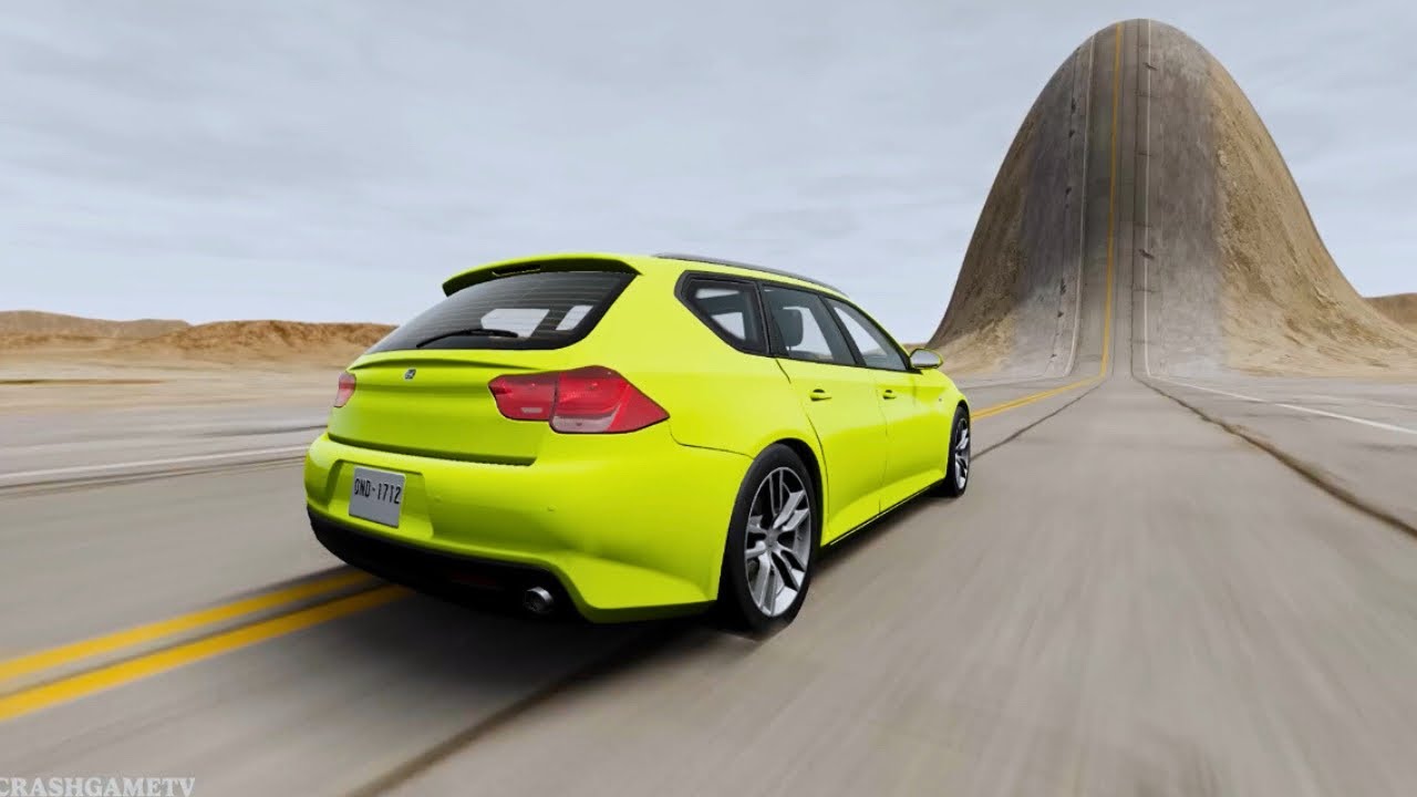 All Cars Size Evolution vs Crazy Giant Speed Breaker - BeamNG.drive