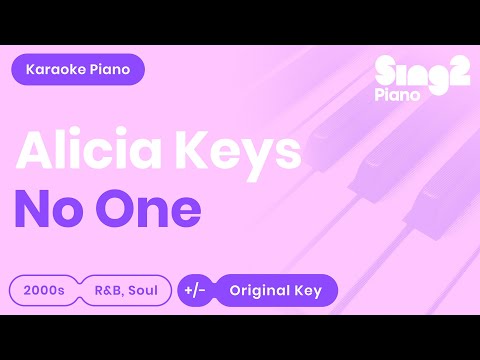 No One Karaoke | Alicia Keys (Piano Karaoke)