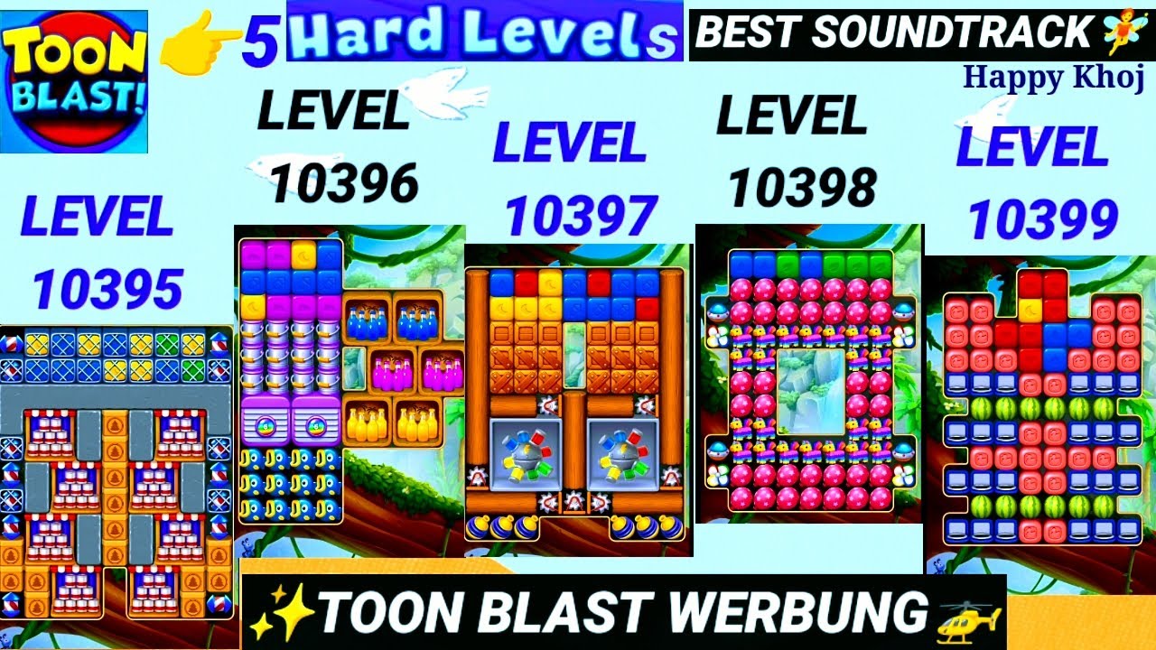 Toon Blast LEVELs 10395-10399| Toon blast HAPPY HAPPY