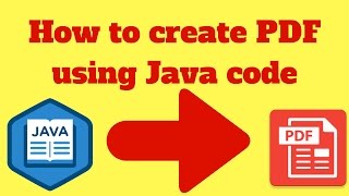 How to create pdf in java using itext