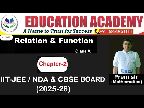 Class XI-Relation and function (Cha-2 Lec 1 ) - YouTube