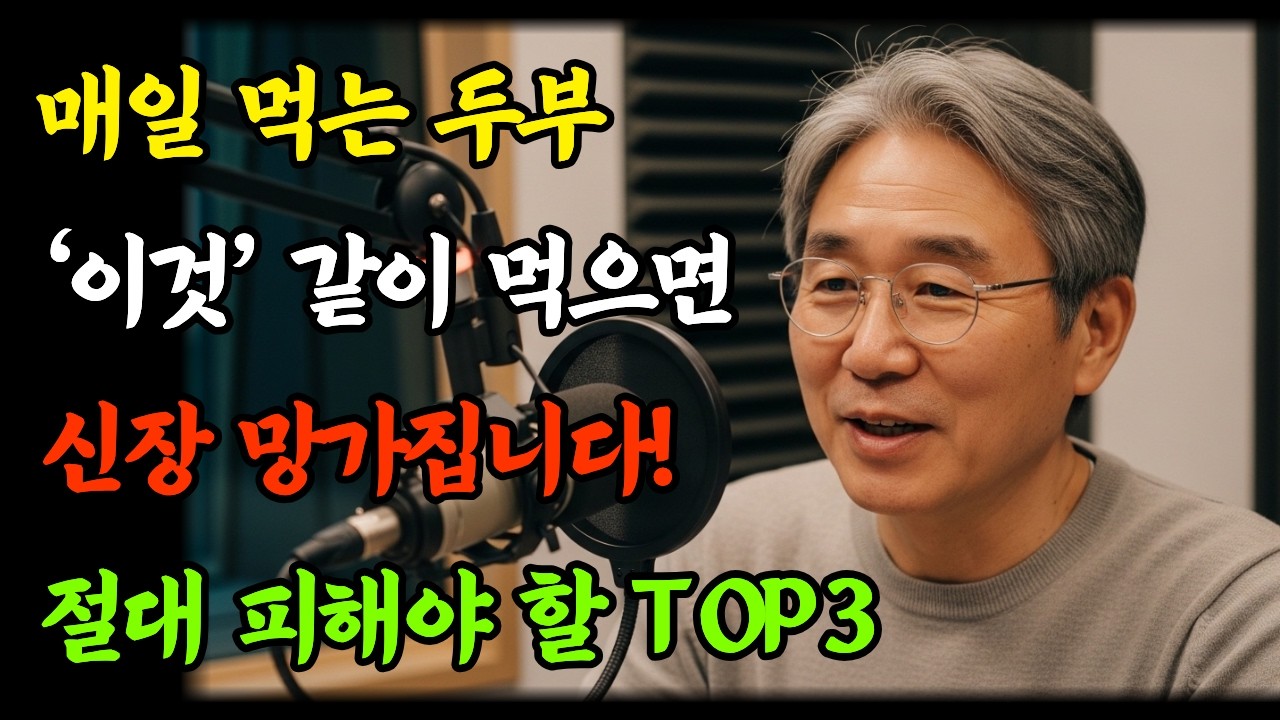 60세 이후 두부 '이렇게' 먹으면 콩팥 망가집니다! 신장 망치는 최악의 조합 TOP 3｜신장건강｜시니어건강｜오디오북