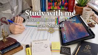 Study with me 6hs Live Sessions Pomodoro 60x10 Timer  Estudia conmigo☕🎶- 🌧Rain sounds-