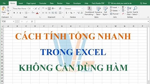 Cách tính tổng nhanh trong Excel không cần dùng hàm