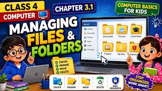 Class 4 Computer Chapter 3.1 | Managing Files and Folders | Computer Basics for Kids