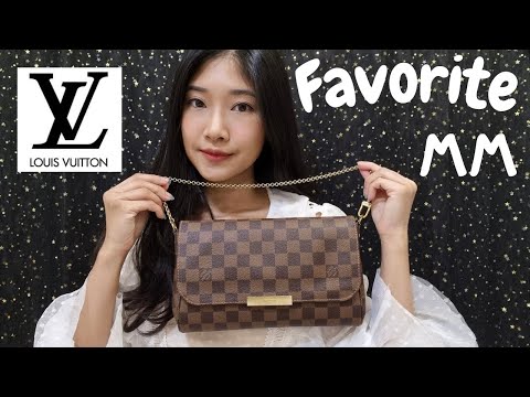 ╭♥ รีวิว Louis Vuitton Favorite Damier MM (N41129) - White