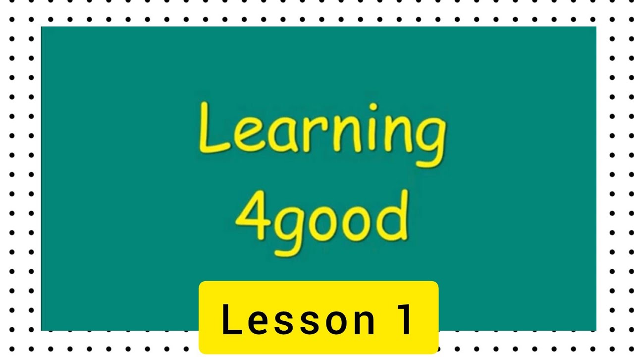 Lesson 1 - YouTube
