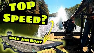 How fast does it go? 1648 Jon Boat Mud Motor Speed Test