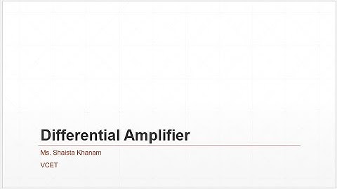 Differential Amplifier using MOSFET