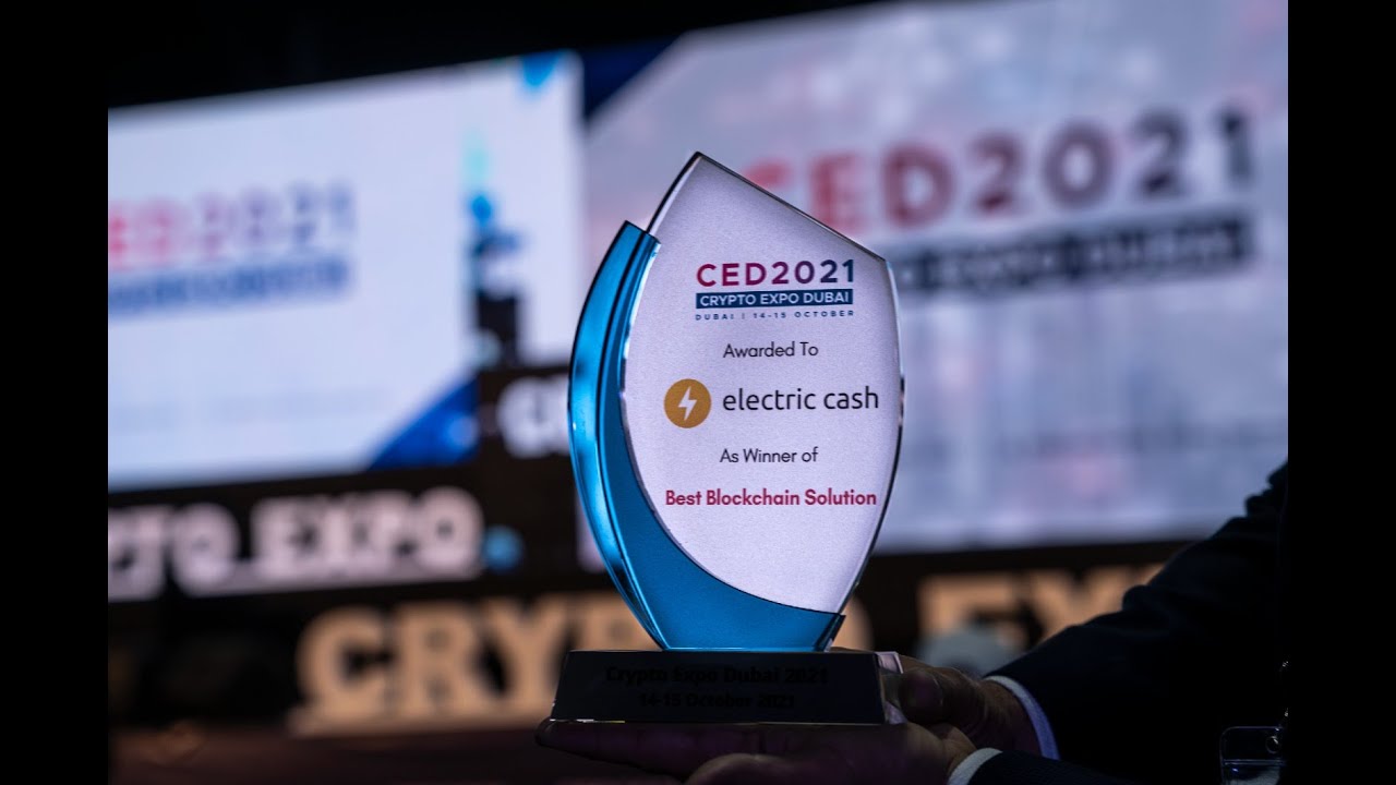 Award for ELCASH - Crypto Expo Dubai 2021