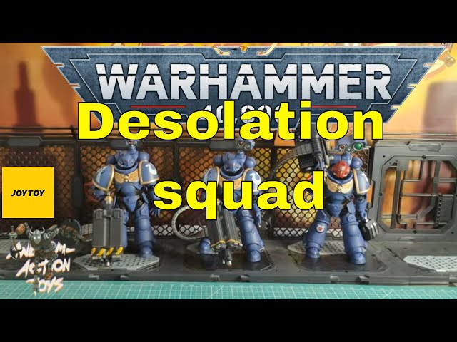 JoyToy ウォーハンマー 40k Desolation Marine JoyToy WH40K Ultramarines Desolation Marine with Castellan