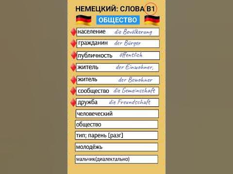 немецкий:слова b1 #немецкийязык #shortvideo #немецкийдляначинающих # ...