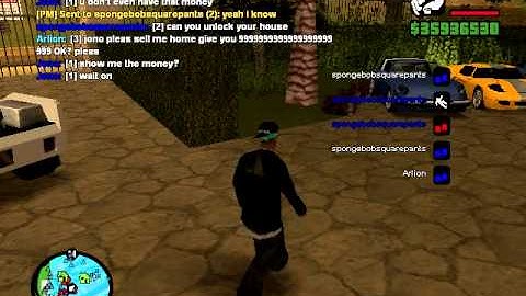 SAMP Hacker Report: Arlion - Teleporting Hacks & Bribing With Large Amounts of Money.