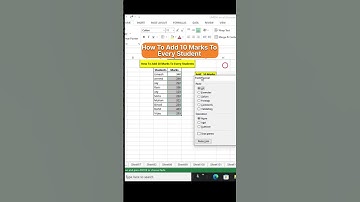 How To Add 10 Marks To Every Student #shorts #excel #exceltips #msexcel #exceltutorial #viral