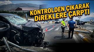 Direklere Çarparak Durabildi : Erzincan'da 5 Yaralı