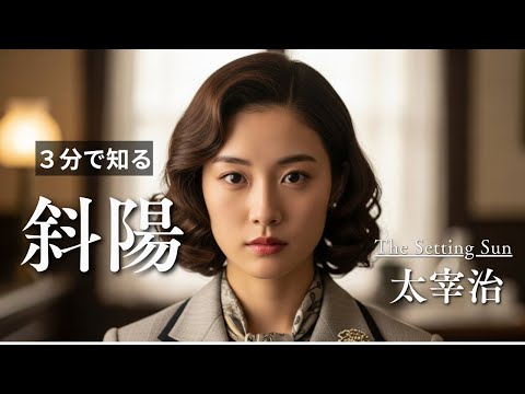 【３分でわかる名作小説】斜陽【太宰治】