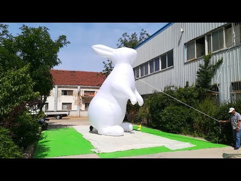 inflatable world Huge inflatable white rabbit for city parade