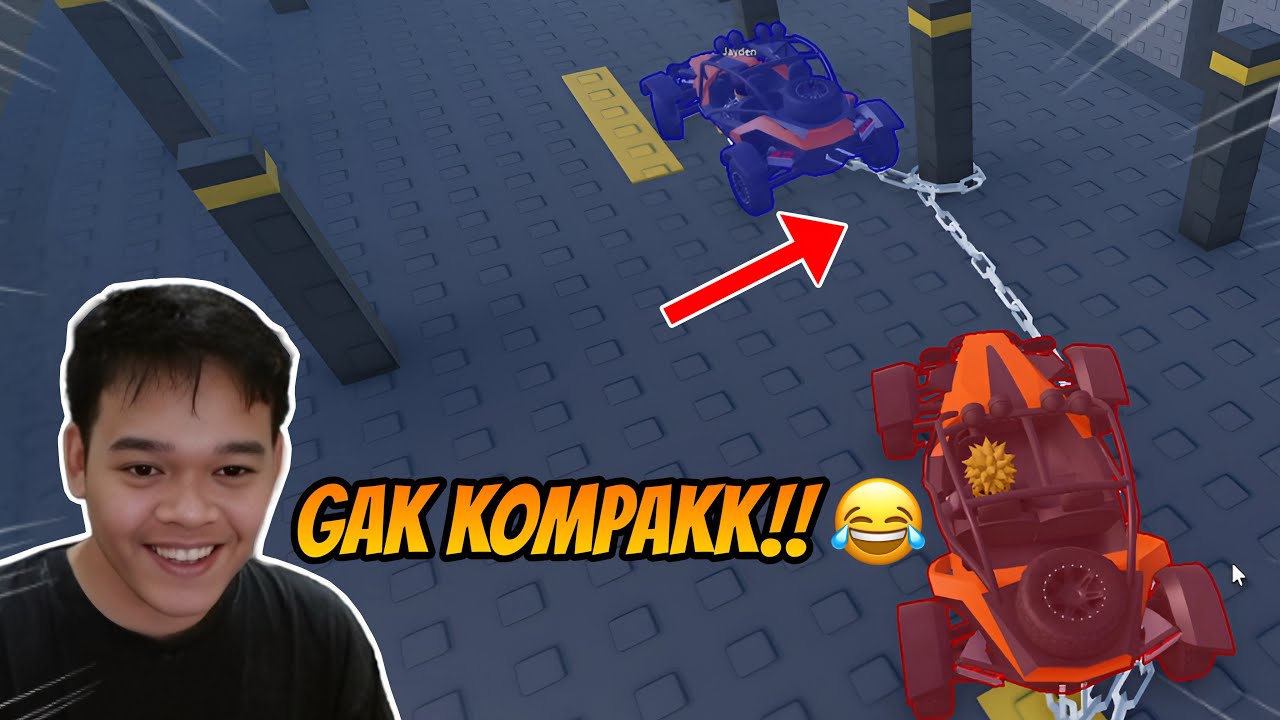 NIATNYA KERJA SAMA, UJUNGNYA JATUH BARENG 😭 | CHAINED CARS ROBLOX