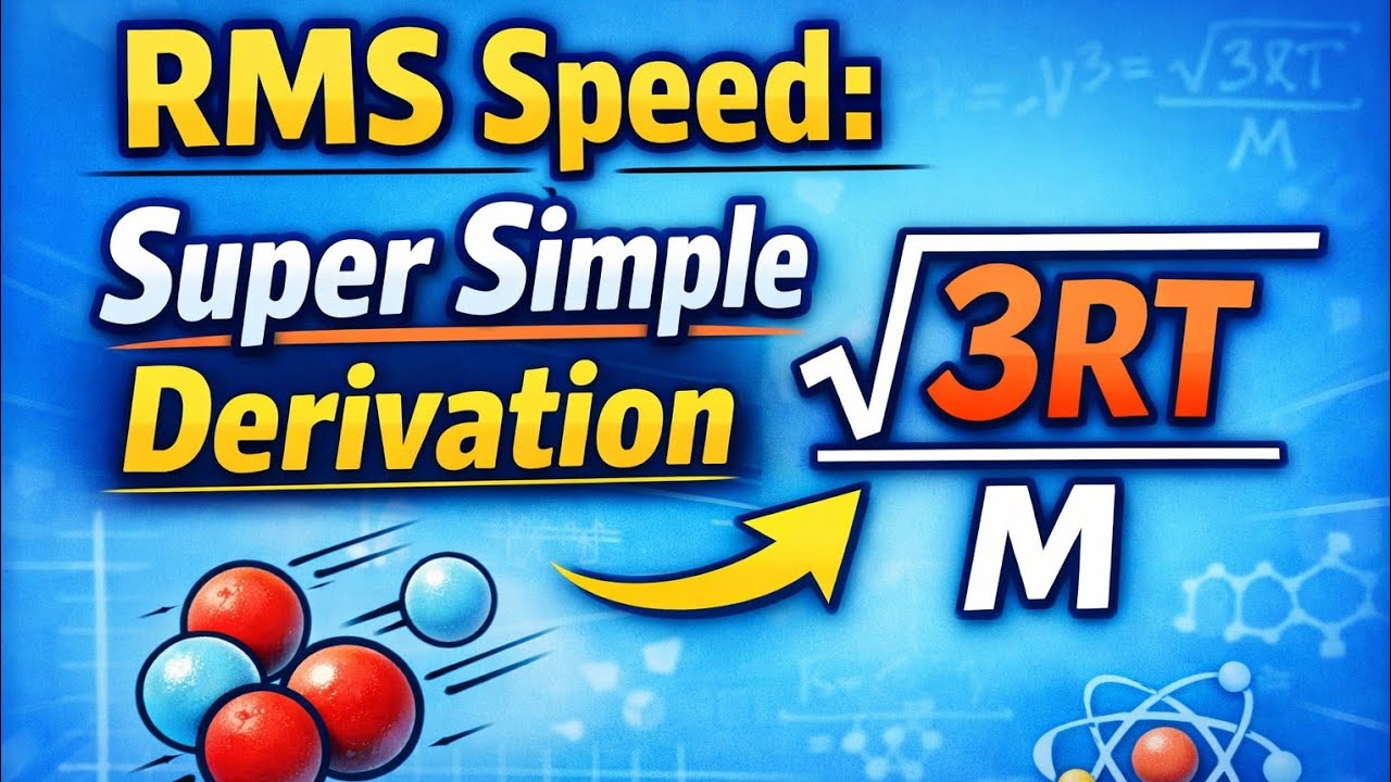 Deriving Rms RMS Speed Derivation Explained Super Simply (√3RT/M) - YouTube