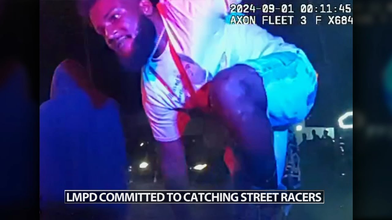 Louisville police release photo of man who jumped on patrol car during street takeover